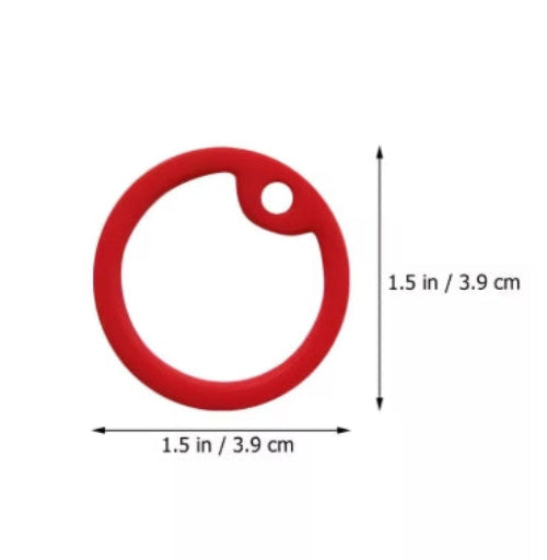 Dog Tag Rubber Silencers - Black or red, Pack of 2
