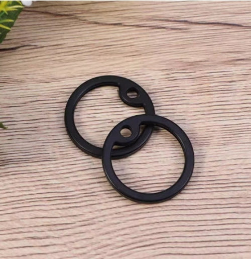 Dog Tag Rubber Silencers - Black or red, Pack of 2
