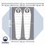 Measurement chart of a sleeping bag with dimensions labeled, featuring the DOMEX brand logo.