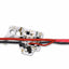 Electronic component with wires on a white background