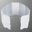 Transparent plastic screen with a hexagonal design on a gray background