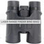 Black binoculars with laser range finder feature on a white background