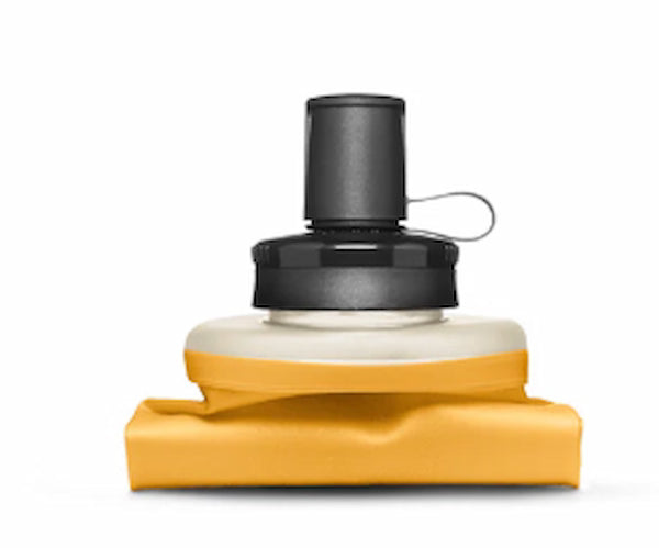 Black and yellow vacuum cleaner head on a white background