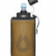 Black mesh water bottle holder with a black cap on a white background