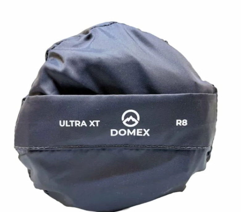 Blue protective cover with DOMEX branding on a white background