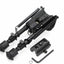 Black mechanical gun component set on a white background