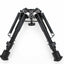 Black adjustable tripod leg on a white background