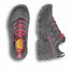 Gray and red hiking shoes with 'La Sportiva' branding on a white background