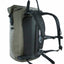 Backpack with a visible brand logo on a white background