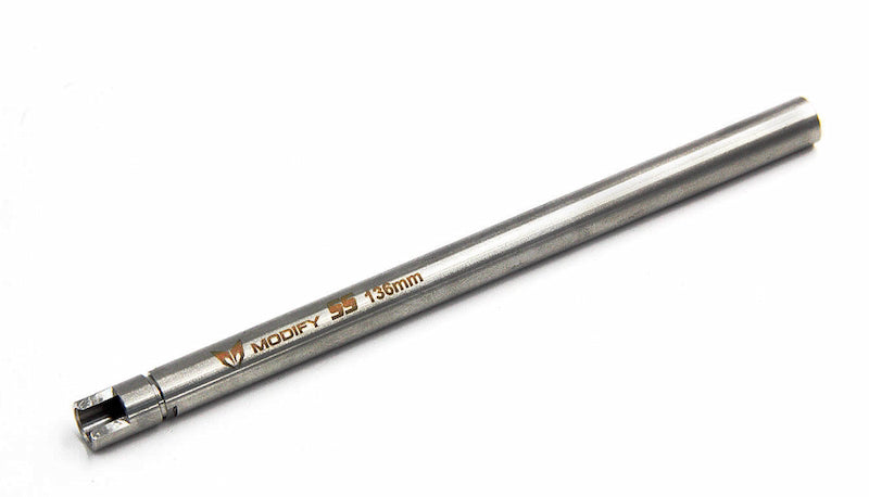 Metal cylindrical component with 'Modify 55' branding on a white background