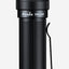 A Fenix TK22R flashlight in matte black with a textured grip, a side clip, and a silver top cap, shown against a plain light gray background.