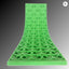 Green textured mat with a pattern on a gray background