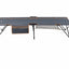 Portable folding bed with mesh design on a white background
