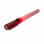 Red flashlight with a white background