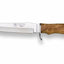 Knife with a wooden handle on a white background