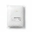 A white textured pillowcase folded and sealed in a clear plastic bag, with a white shipping label and barcode on a plain white background.