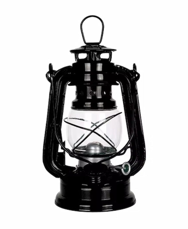 Black lantern on a white background