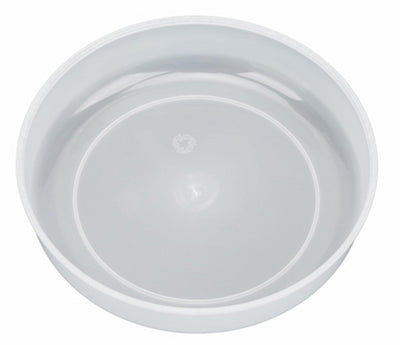White plastic basin on a white background