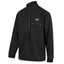 Black pullover with a logo on a white background