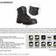 Black Taurus Waterproof MFKW2550 boot with a detailed product diagram, specifications, and feature icons on a white background.