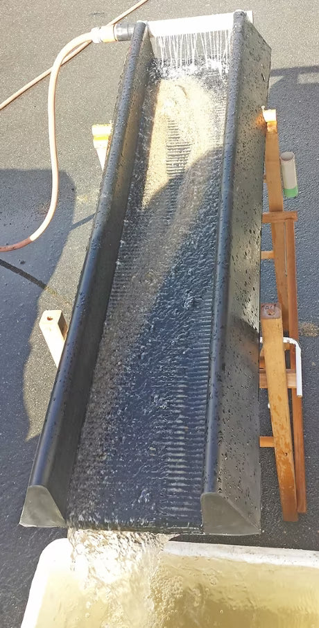 Concrete block with a textured surface on a construction site