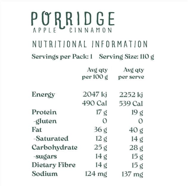 YUM Bushline - Apple Cinnamon Porridge -Save $4