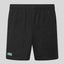 Black shorts with a logo on a gray background