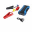 Car jump starter with clamps and cables on a white background