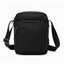 Black shoulder bag on a white background