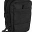 Black tactical pouch with multiple straps on a white background