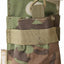 Camouflage tactical pouch with multiple straps on a white background