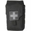 Black tactical pouch with a medical cross patch on a white background