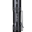 Black flashlight with 'Fenix' branding on a white background