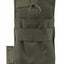Green tactical pouch with multiple pockets on a white background
