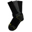 3 pack of black socks with yellow trim