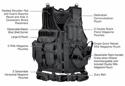 UTG® 547 Tactical Vest, Right Handed, Black