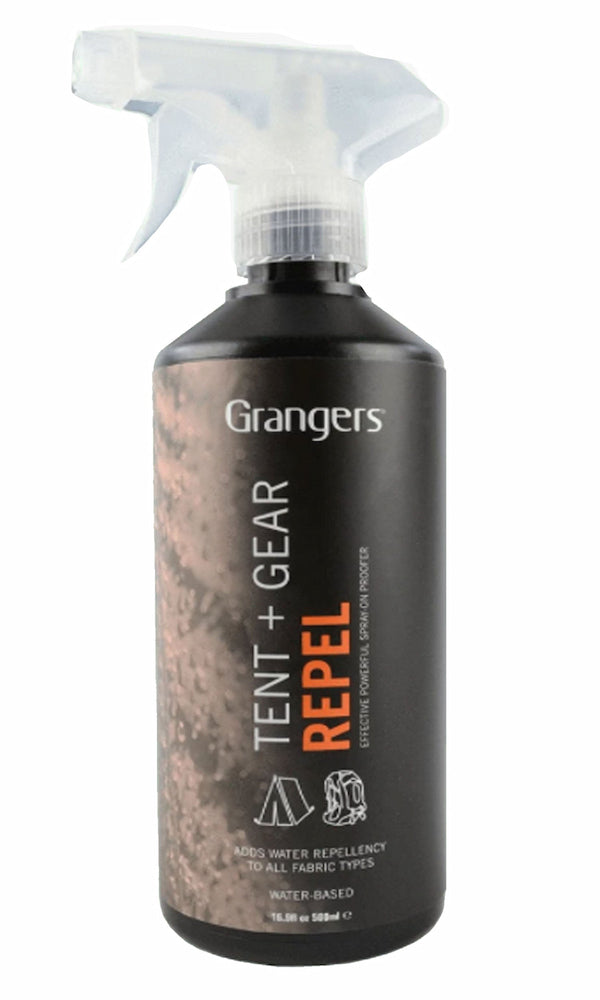 Grangers Tent + Gear Repel spray bottle on a white background