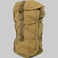 Tan backpack with straps on a gray background