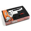 The product image shows a Torus Reinforced Gearbox 8mm - Version 2 Gearbox placed inside its packaging, which has foam protection. The gearbox is white, and the packaging has a black interior and an orange exterior with branding and product information.