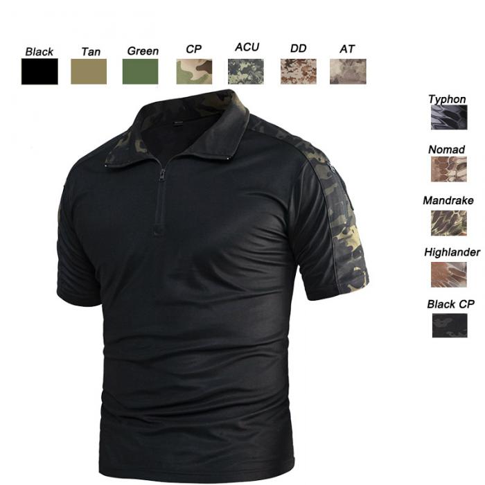 Black Camo polo style Shirt -