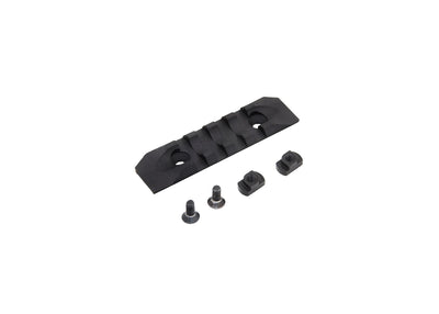 Black CNC machined aluminum alloy M-LOK system Picatinny rail with screws