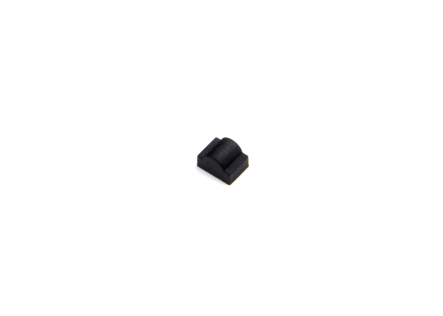 A black metal hop-up knob for an airsoft gun.