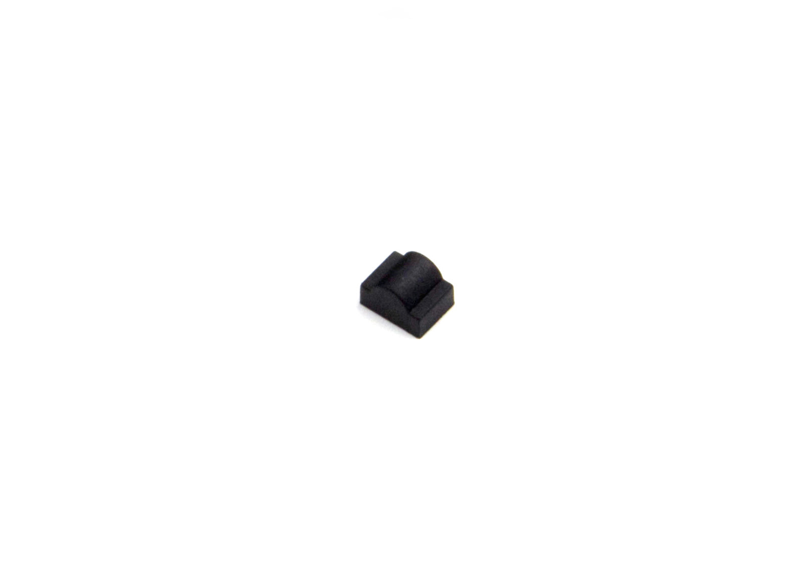 A black metal hop-up knob for an airsoft gun.