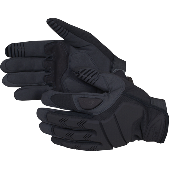 A pair of Viper Tactical - Recon Gloves in camouflage pattern with micro fibre palm, rubber finger impact protection, and Velcro wrist fastening.