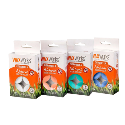 Waxworks - Citronella Tealight Candles - Pack of 24